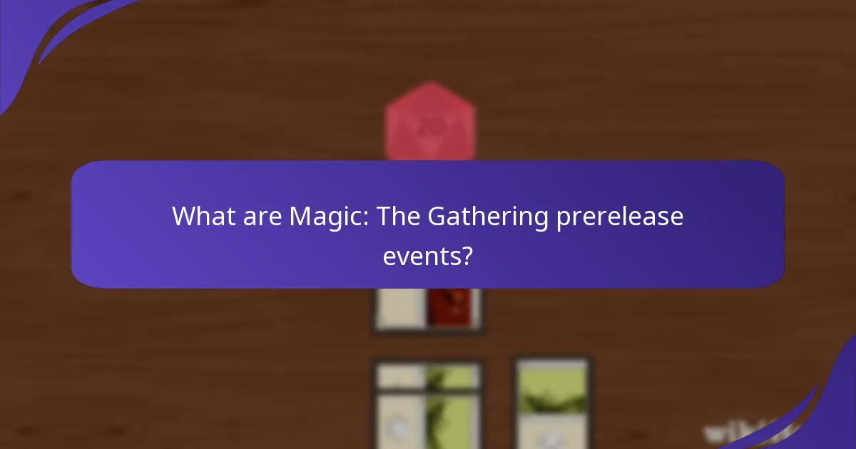 What formats are available for prerelease events?