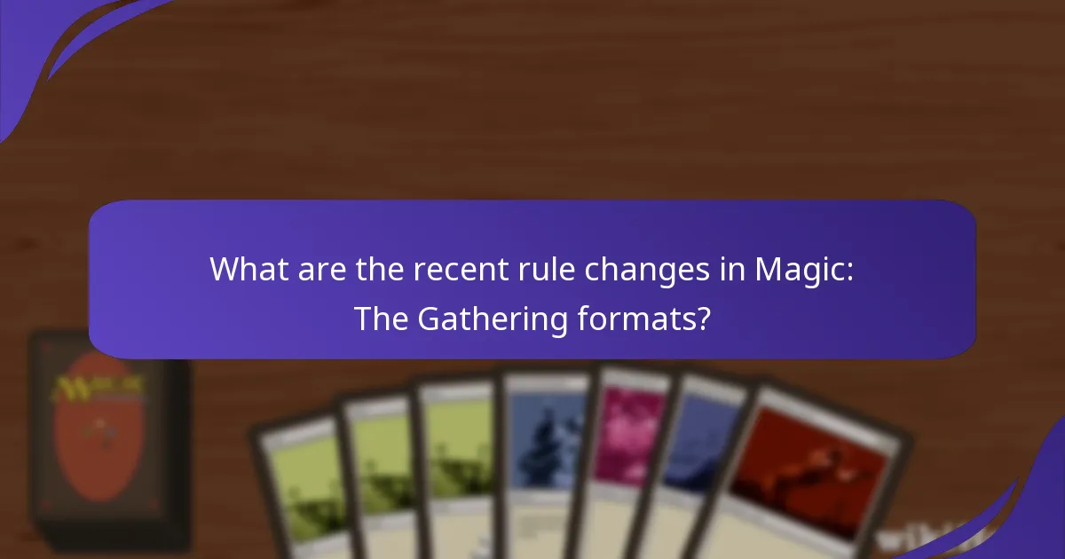 How do recent updates affect different Magic: The Gathering formats?